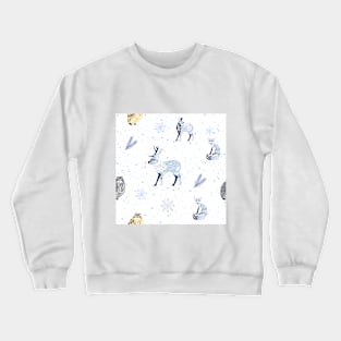 Christmas Snow Animals Mistletoe Crewneck Sweatshirt